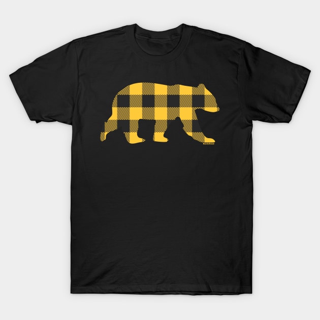 Gay Bear Yellow Buffalo Plaid Pattern | BearlyBrand T-Shirt by The Bearly Brand